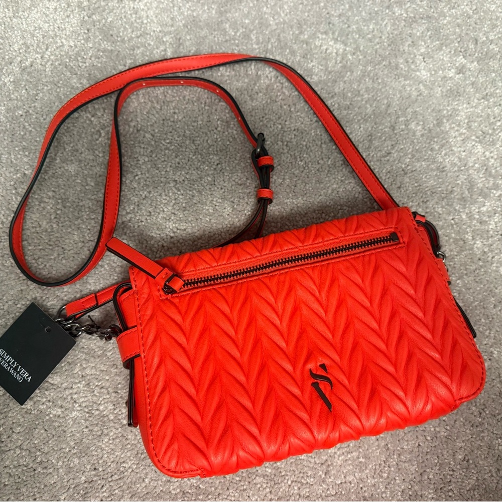 Simply Vera Vera Wang Quilted Red Crossbody Bag